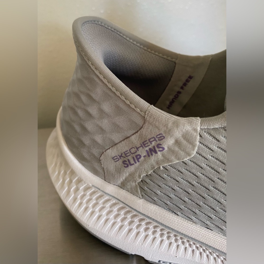 SKECHERS GO RUN CONSISTENT 2.0 Women's Light Gray and Purple Athletic Shoes - Picture 6 of 11